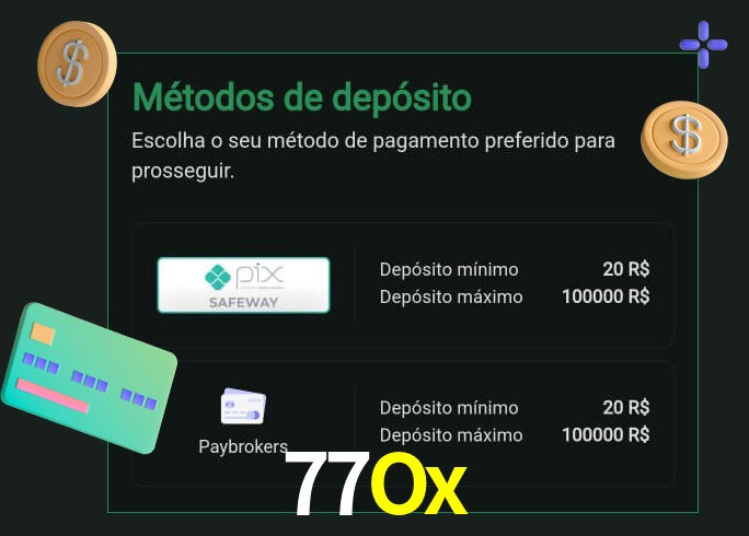O cassino 77Ox oferece uma grande variedade de métodos de pagamento